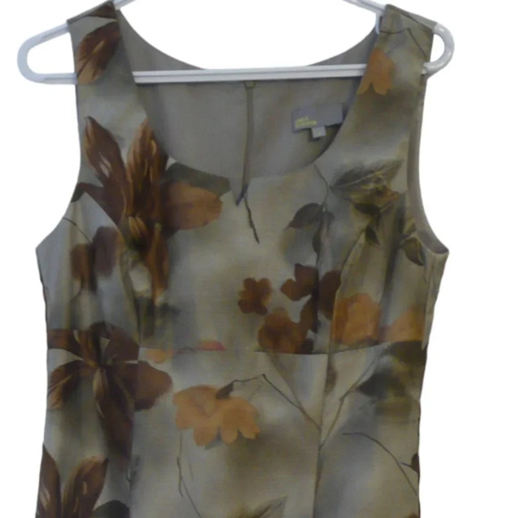 Linea Domani Women's Floral Semi Fitted Sleeveless Dress Sweetheart Neck Size 8 - Picture 2 of 10